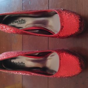 Red Sparkle Heels